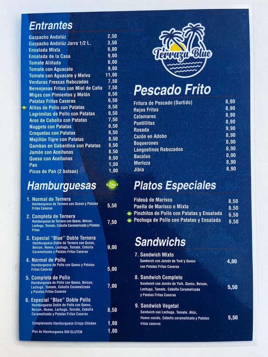 Terraza Blue Menu - Image 3
